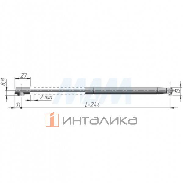 Комплект лифта K12, автом. откр., L=244, 80Н, с креплениями и крепежом (C010002653) – 2