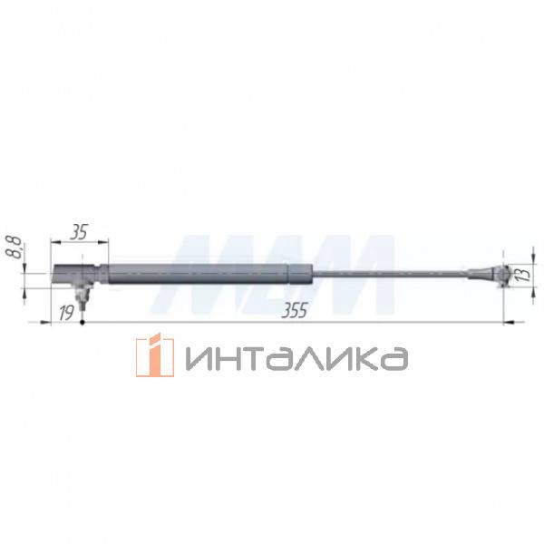 K12 лифт открывание вниз, с регулир., L=355 (48270200UZS) – 5