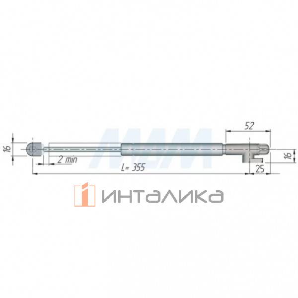 KRABY лифт открывание вниз, L=355 (42230010UZ) (1019 490UZS) – 2