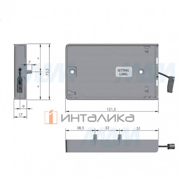 KIARO EASY Механизм для открывания фасада, усиленный, регулируемый, с тросиком, белый (C010002637) – 3