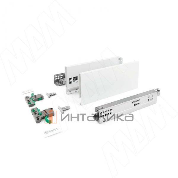 LS BOX комплект ящика 550 мм, цвет белый (боковины h120 мм с направляющими плавного закрывания) (LS120550W) – 2