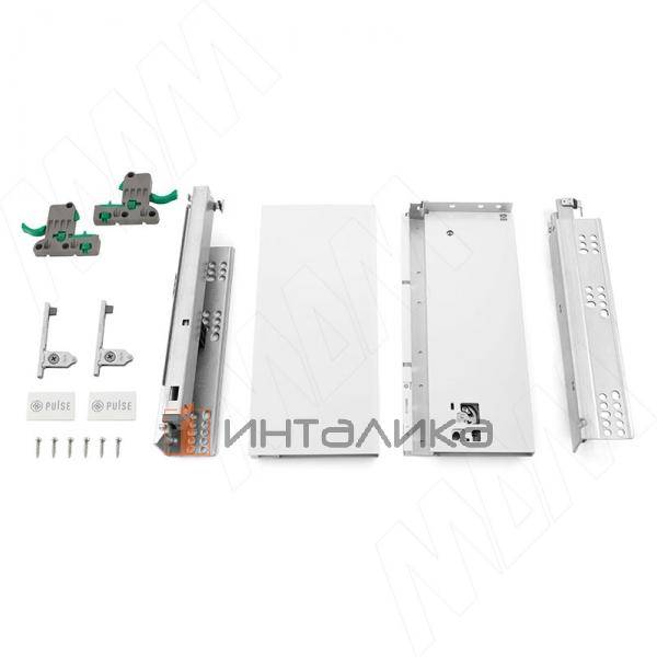 LS BOX комплект ящика 550 мм, цвет белый (боковины h173 мм с направляющими открывания от нажатия) (LT173550W) – 3