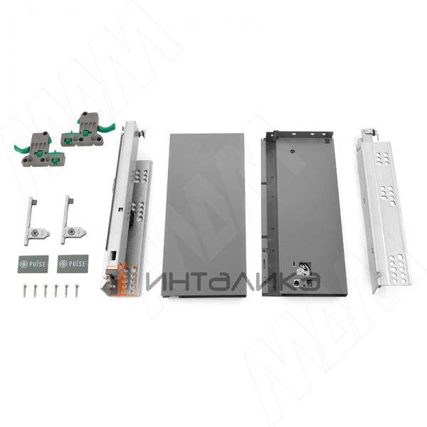 LS BOX комплект ящика 450 мм, цвет графит (боковины h120 мм с направляющими плавного закрывания) (LS120450GP) – 3