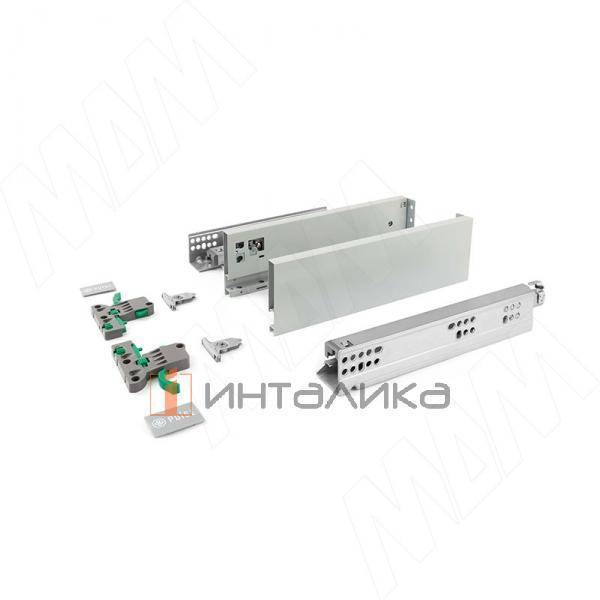 LS BOX комплект ящика 500 мм, цвет серый металлик (боковины h88 мм с направляющими открывания от нажатия) (LT88500) – 2