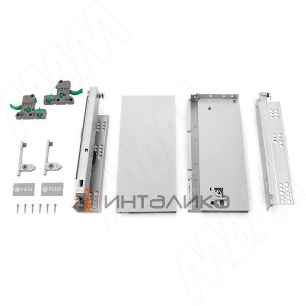 LS BOX комплект ящика 550 мм, цвет серый металлик (боковины h120 мм с направляющими плавного закрывания) (LS120550) – 3