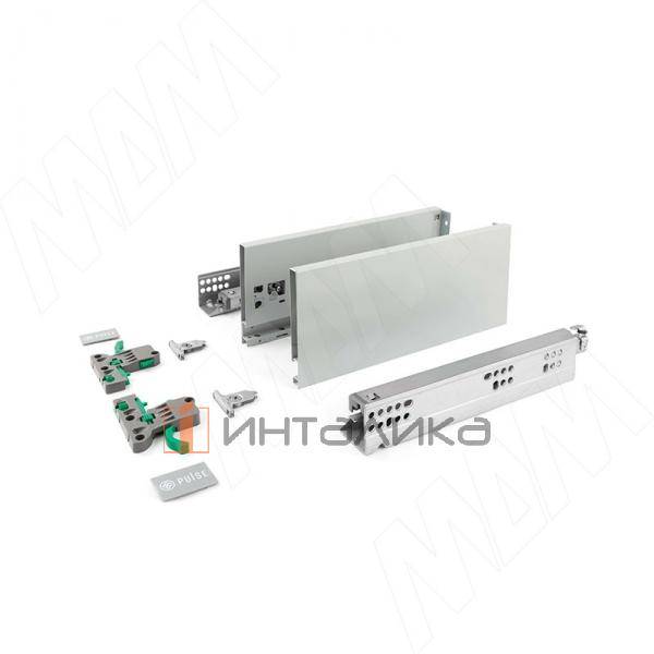 LS BOX комплект ящика 550 мм, цвет серый металлик (боковины h120 мм с направляющими плавного закрывания) (LS120550) – 2