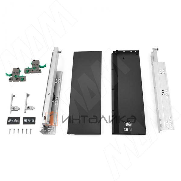 LS BOX комплект ящика 450 мм, цвет черный (боковины h120 мм с направляющими плавного закрывания) (LS120450BL) – 3