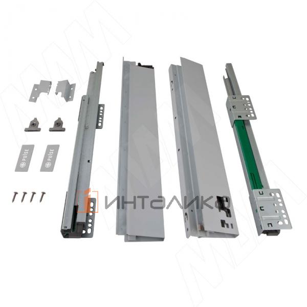 M-TECH комплект ящика 300 мм, серый металлик, боковины h96 мм с направляющими плавного закрывания (S96300G) – 2