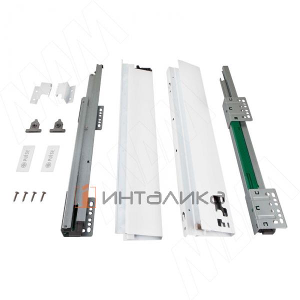 M-TECH комплект ящика 450 мм, белый, боковины h96 мм с направляющими плавного закрывания (S96450W) – 2