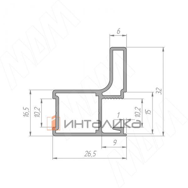 INTEGRO Профиль-ручка SLIM серебро, L-5400 (IN01156A) – 3