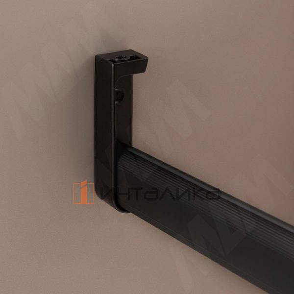 Штангодержатели для овальной штанги, черный, крепление к боковине и к полке (прав. лев.) (WA0612SBL) – 2