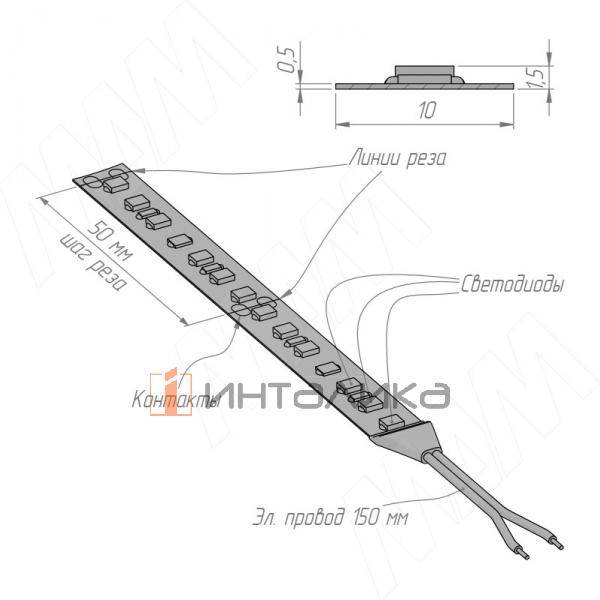 LUX лента светодиодная 2835/140, 24V, 5 м, сверхъяркая, CRI 90, холодный белый 6000К, IP20, 20W/1м (LS24-2835CW20-20-HE) – 5