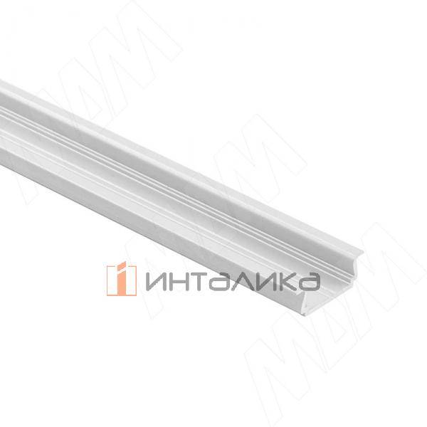 Профиль FM1/F, врезной, серебро, 18х6мм, для плоского рассеивателя, L-3000 (LSP-FM1/F-ALU-3-AL) – 1