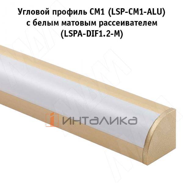Заглушка торцевая для СМ1/CM2, золото матовое (LSPA-CAP-CM1/2-GL) – 4