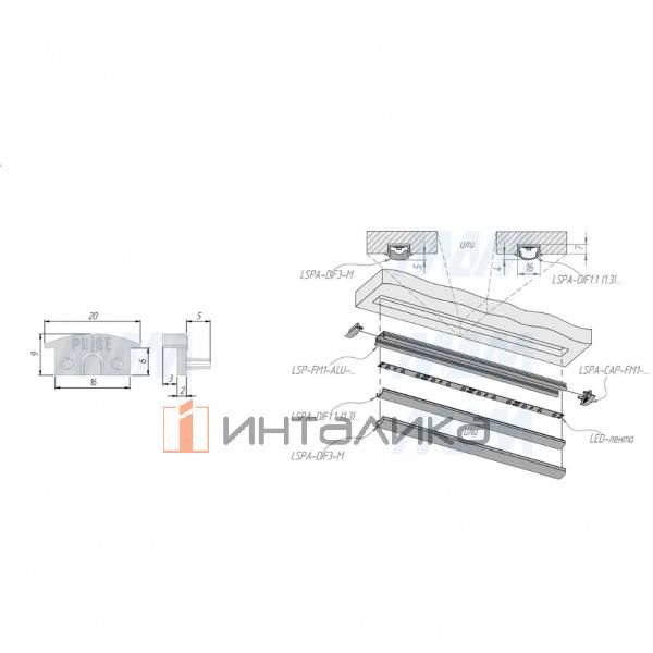 Заглушка торцевая для FM1, золото матовое (LSPA-CAP-FM1-GL) – 5