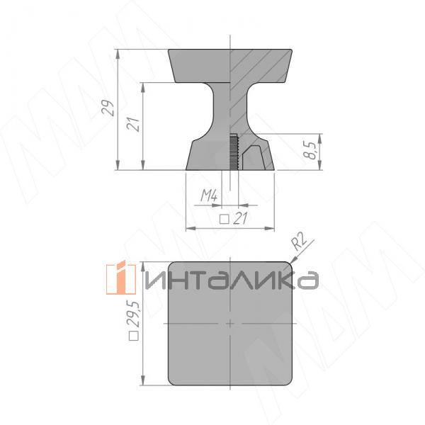 Ручка-кнопка хром (KH.21.000.PC) – 2