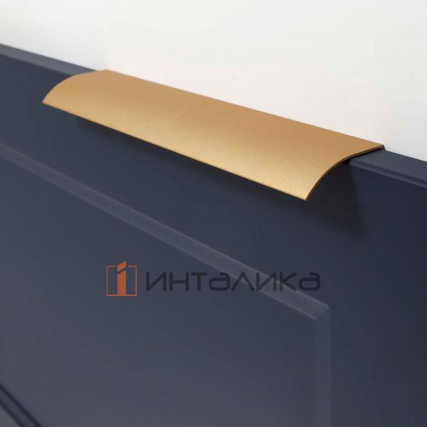 Профиль-ручка 192мм (L=220мм) крепление саморезами золото матовое (PH.RU15.192.GL) – 2