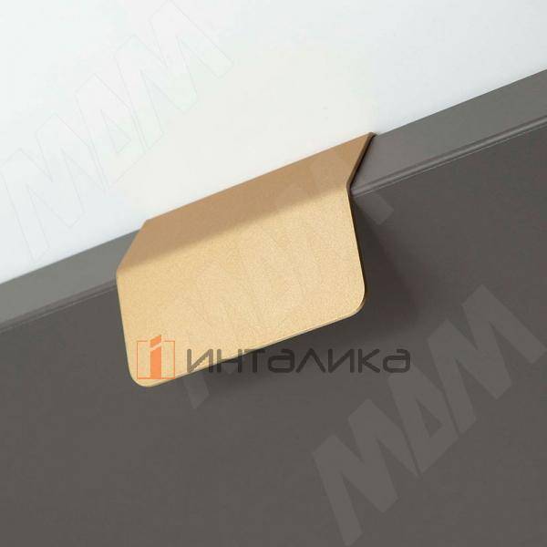 Профиль-ручка 32мм (L=60мм)  крепление саморезами золото матовое (PH.RU17.032.GL) – 2