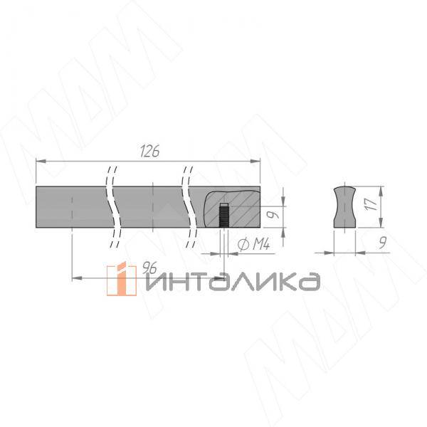 Профиль-ручка 96мм (L=124мм) графит (PH.RU02.096.GR) – 3