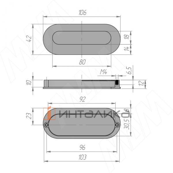 Ручка-раковина 96мм хром матовый (SH.05.096.SP) – 2