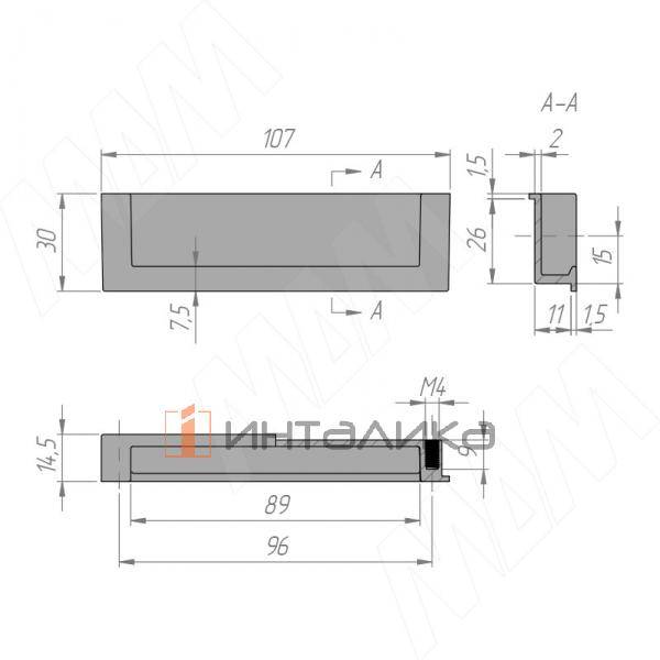 Ручка-раковина 96мм хром матовый (SH.06.096.SP) – 2