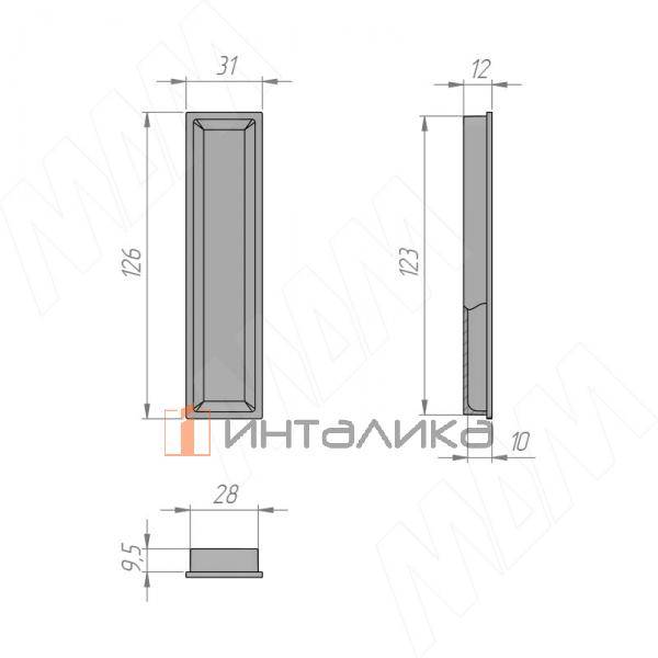 Ручка-раковина врезная хром матовый (SH.04.121.SP) – 4