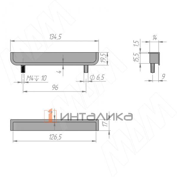 Ручка-раковина 96мм черный матовый (SH.03.096.BLM) – 2