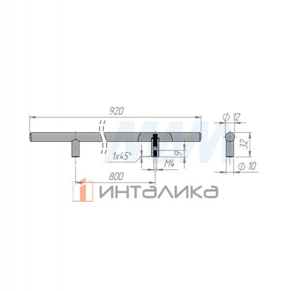 Ручка-рейлинг 800мм золото матовое (RH.01.800.GA) – 4