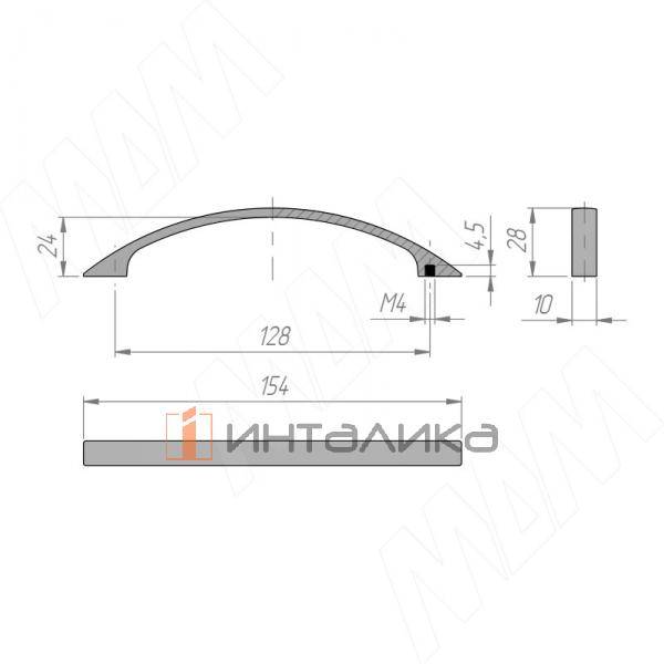 Ручка-скоба 128мм белый матовый (BH.35.128.WTM) – 2