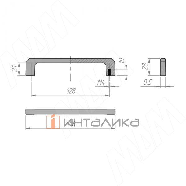 CAMPANA Ручка-скоба 128мм белый матовый (C-5824.P60 RU) – 4
