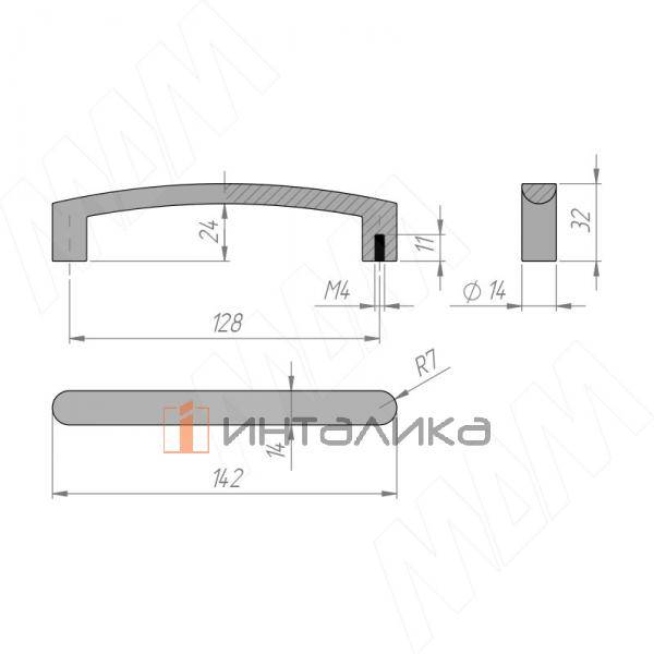 Ручка-скоба 128мм белый матовый (BH.54.128.WTM) – 2