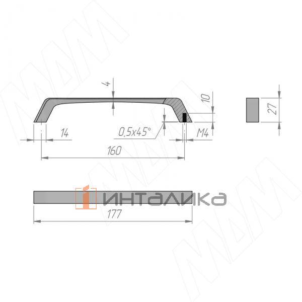 Ручка-скоба 160мм графит (BH.26.160.GF) – 3