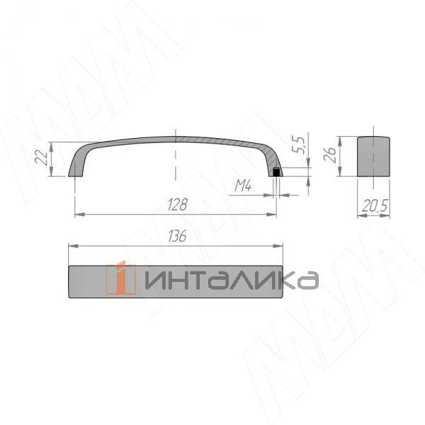 Ручка-скоба 128мм графит (BH.28.128.GF) – 2
