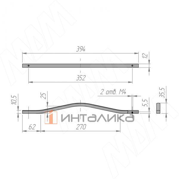 APRO Ручка-скоба 352мм графит (C-5769-394/352.P68 RU) – 4