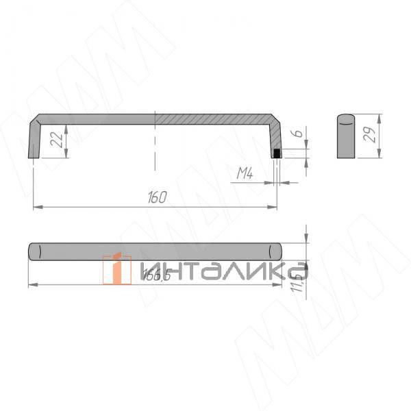 Ручка-скоба 160мм графит (BH.60.160.GF) – 2