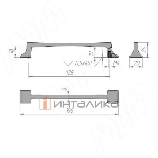 Ручка-скоба 128мм графит (BH.50.128.GF) – 2