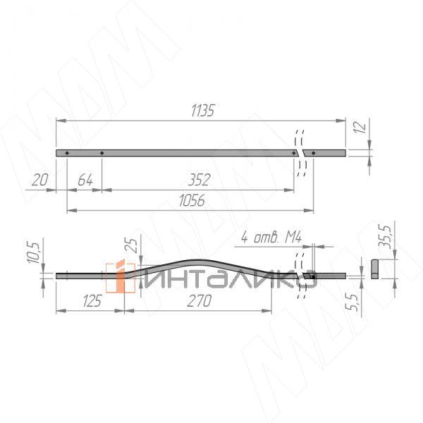 APRO Ручка-скоба 352мм золото матовое (C-5769-1135/352.A2 RU) – 5