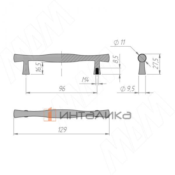 Ручка-скоба 96мм золото матовое (BH.56.096.GA) – 2