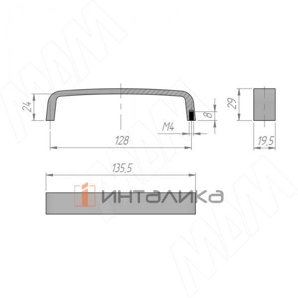 Ручка-скоба 128мм никель матовый (BH.27.128.SN) – 2