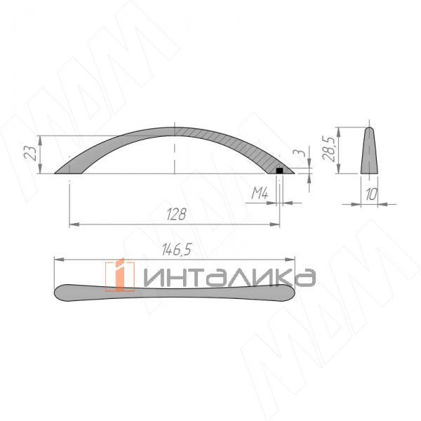 Ручка-скоба 128мм никель матовый (BH.32.128.SN) – 2