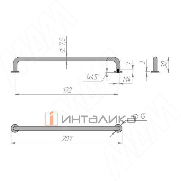 Ручка-скоба 192мм нерж. сталь (BH.24.192.BSN) – 3