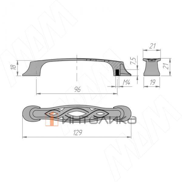 Ручка-скоба 96мм серебро состаренное (BH.41.096.AP) – 2