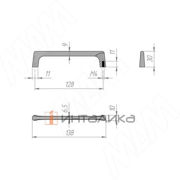 Ручка-скоба 128мм черный матовый (BH.20.128.BLM) – 3