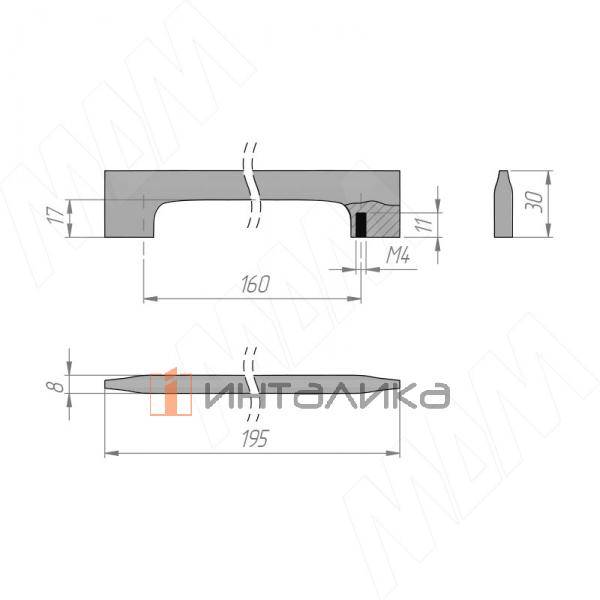 Ручка-скоба 160мм черный матовый (BH.40.160.BLM) – 3
