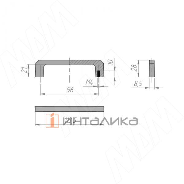 CAMPANA Ручка-скоба 96мм черный матовый (C-5823.P61 RU) – 4