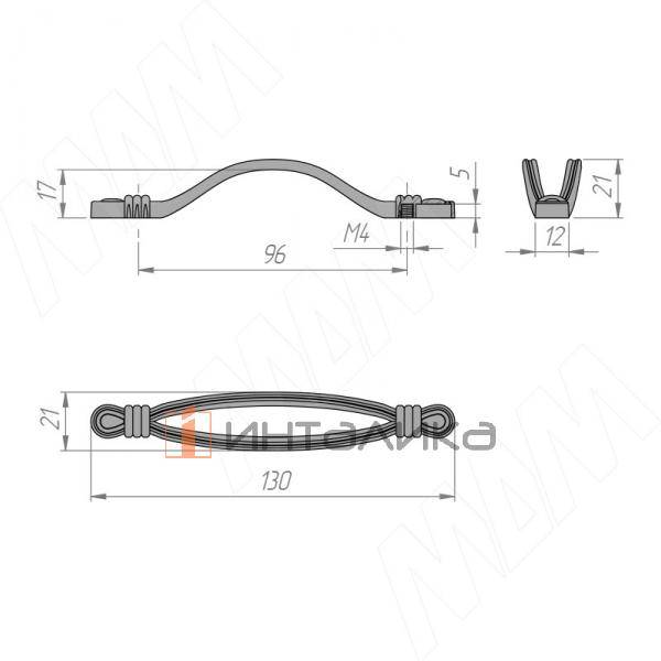 Ручка-скоба 96мм черный матовый (BH.44.096.BLM) – 2