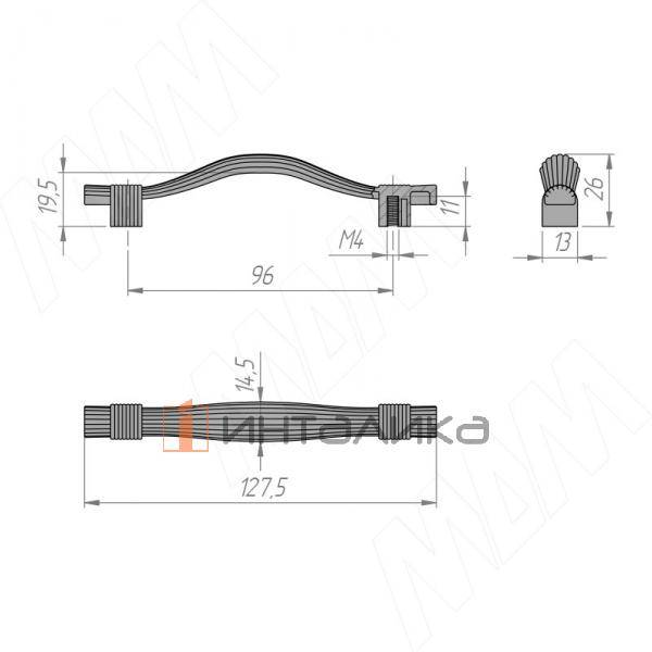 Ручка-скоба 96мм черный матовый (BH.45.096.BLM) – 2