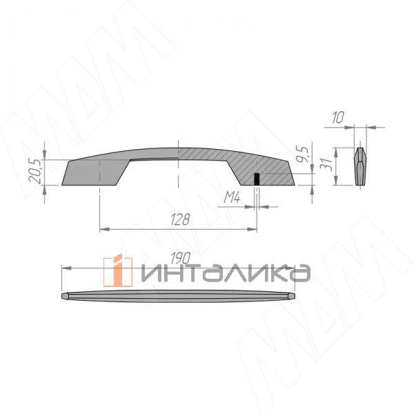 ALTERNATIVE Ручка-скоба 128мм хром (BH.34.128.PC) – 2