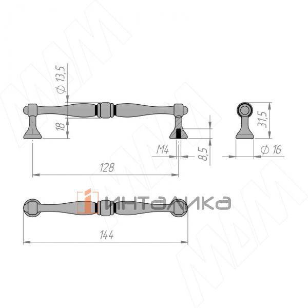 Ручка-скоба 128мм хром (BH.48.128.PC) – 2