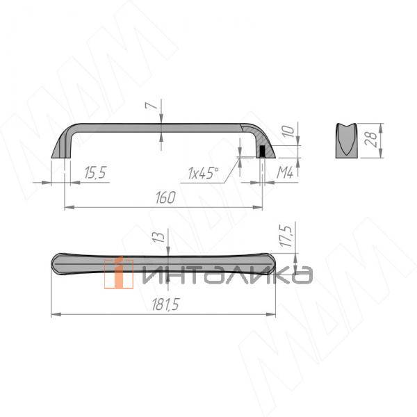 Ручка-скоба 160мм хром матовый (BH.16.160.SC) – 4